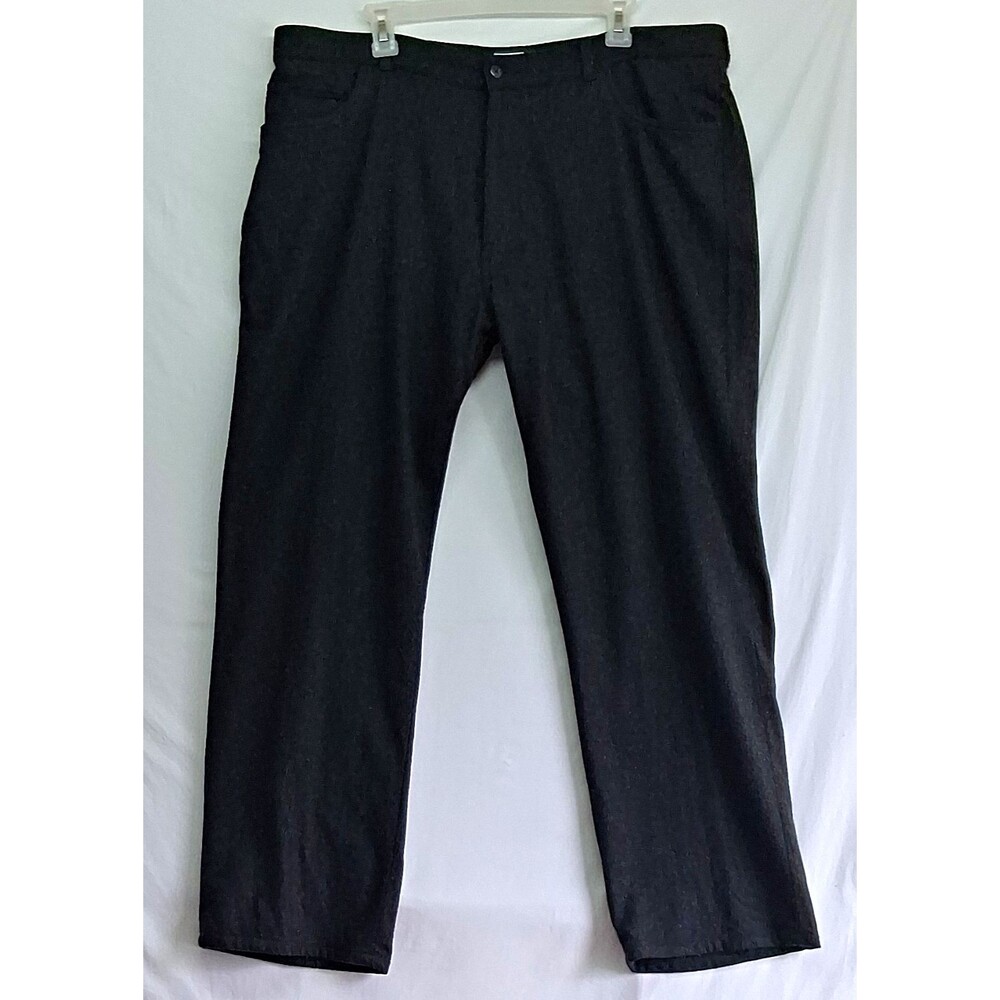 Vtg Polo by Ralph Lauren Pants Mens 40 Black Wool Blend Straight Leg Flat Front